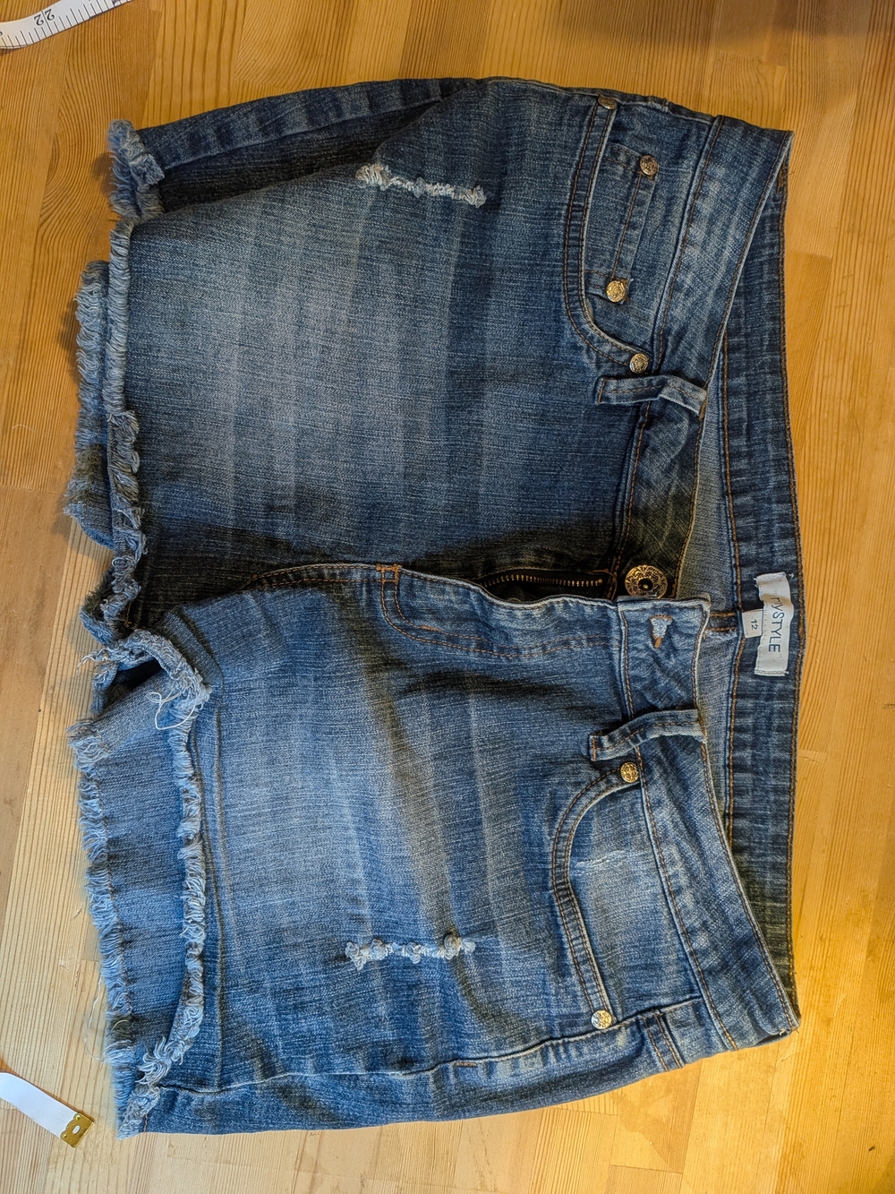 S.OLIVER Blue Distressed Frayed Hem Denim Shorts